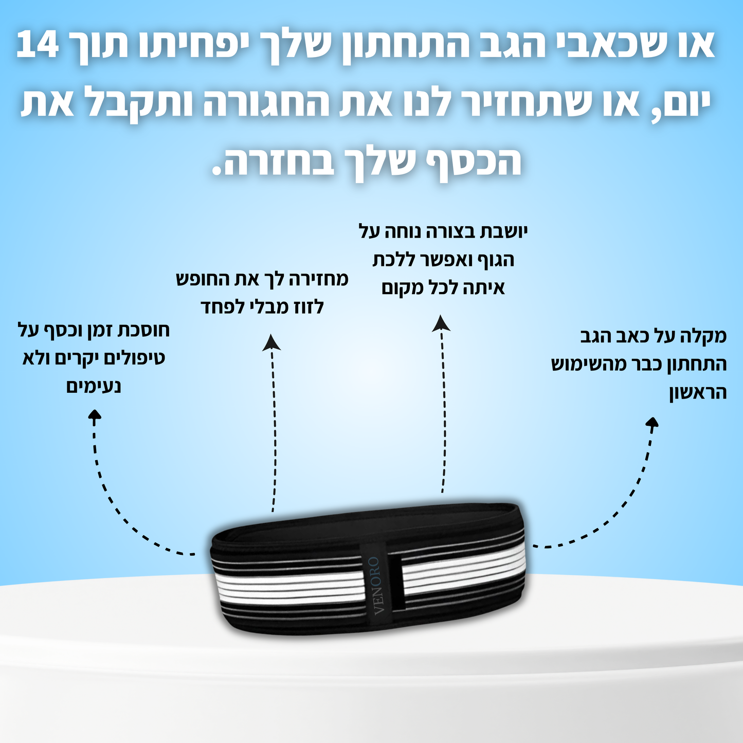 חגורת הפלא להפחתת כאבי גב תחתון מבית Venoro™